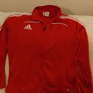 Adidas men's sweater full zip red clima365